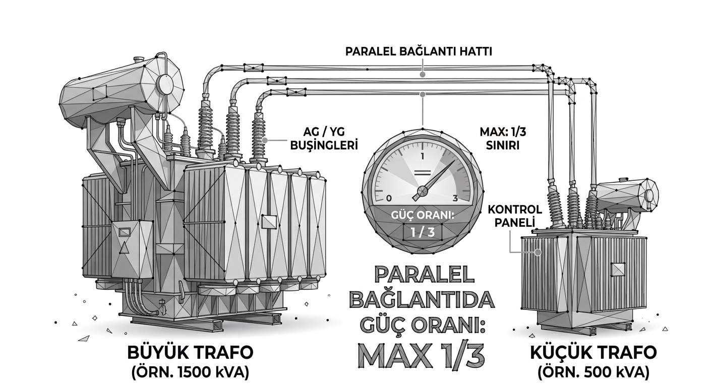 Trafolar Paralel Bağlanırken Güç Oranı Neden 1/3’ü Geçmemelidir?